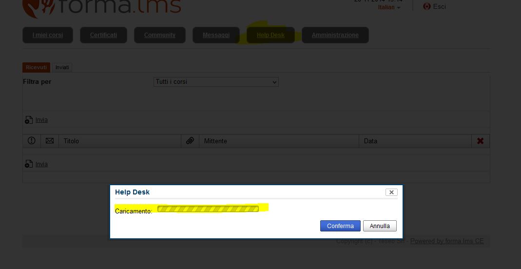 Caricamento HelpDesk