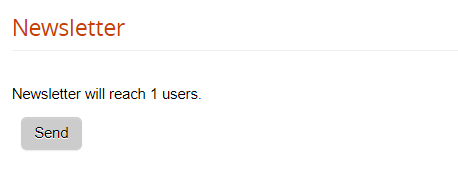 content newsletter send