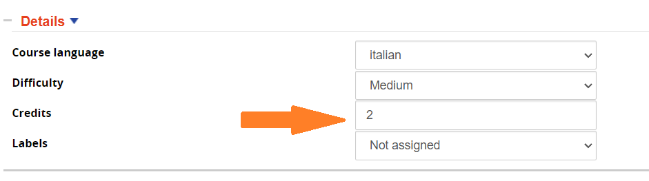 course insert credits