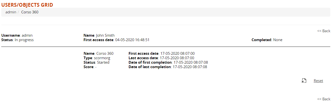 coursefe stats uogrid detail lo